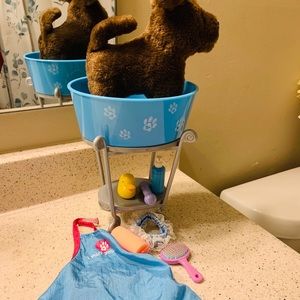american girl pet grooming set